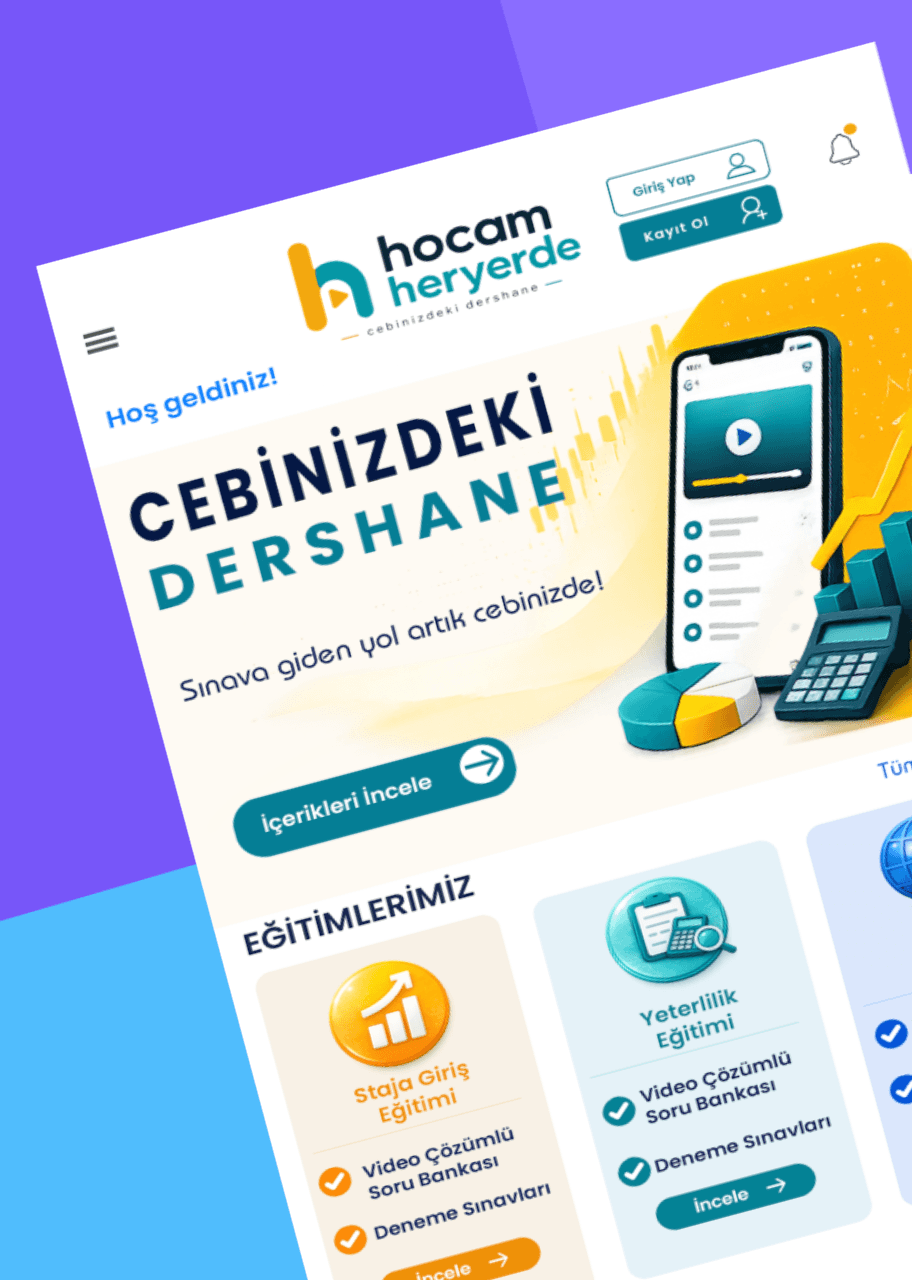 Hocam Heryerde mobil uygulama ekranı